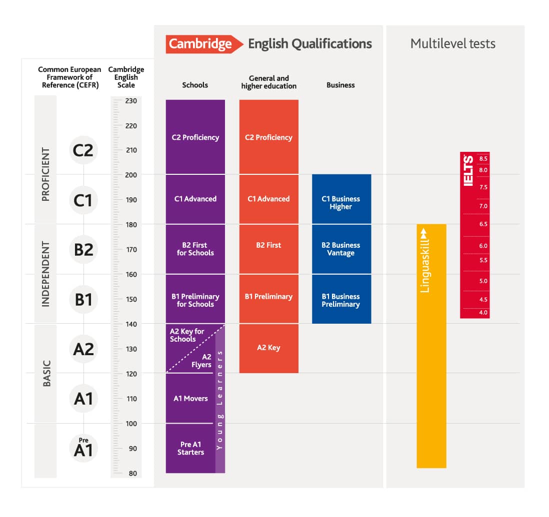 O CEFR se tornou uma referência padrão no campo estudantil para definir níveis de inglês e diversas outras línguas em muitos países.